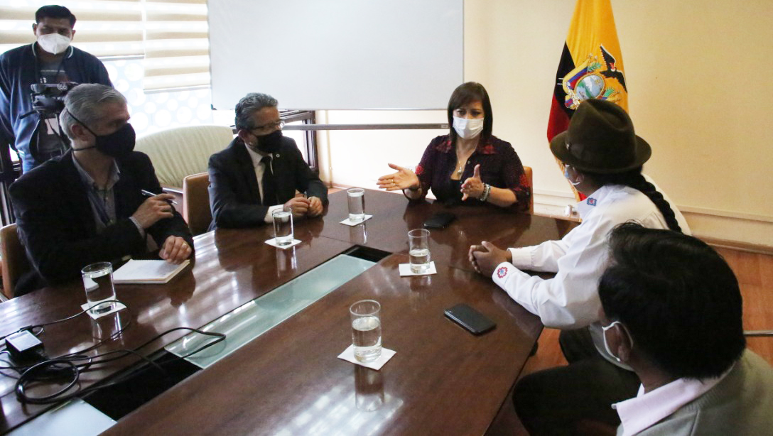 En la reunión estuvieron presentes algunos de los representantes de las comunidades de Cayambe.