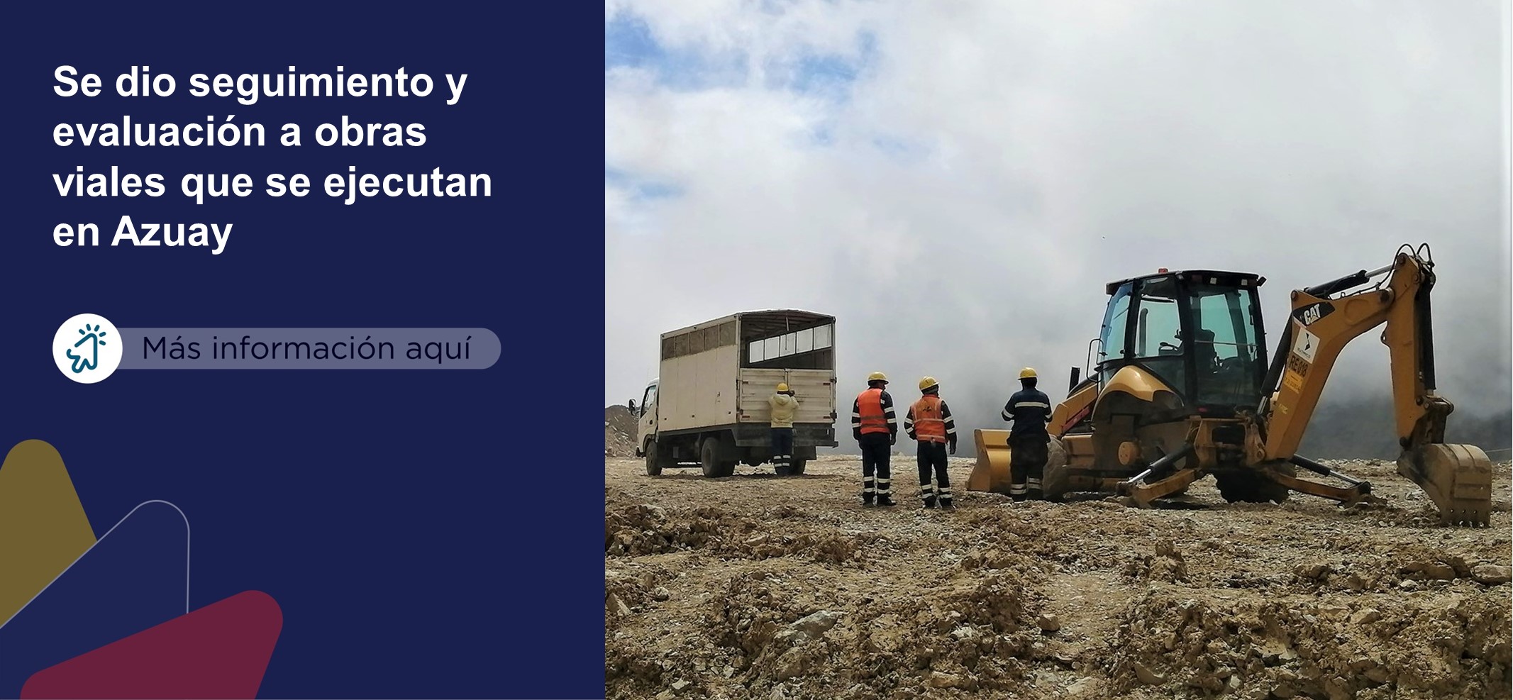 El equipo de la Dirección Zonal de Planificación 6 realizó un recorrido técnico por la Obra de la carretera Cuenca- Molleturo-El Empalme, etapa 1.